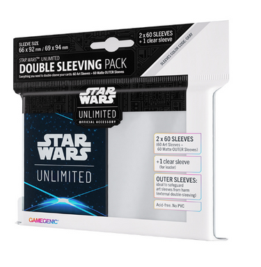 GameGenic - Star Wars Unlimited - Art Sleeves - Double Sleeving Pack - 2x 60 Sleeves + 1 - Card Back Blue