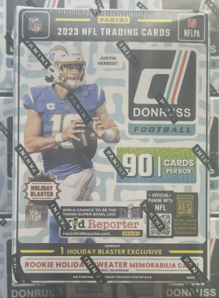 2023 Donruss Football Blaster Box Blue Holiday Exclusive