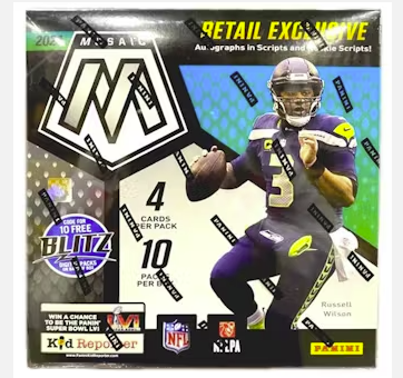 2021 Panini Mosaic NFL Football Mega Box (Reactive Blue Parallels)