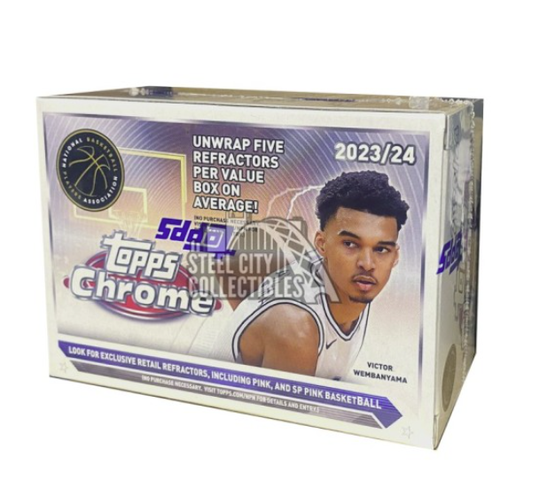 2023-24 Topps Chrome Basketball Blaster Box NBA