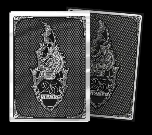 Dragon Shield - 100 Standard Size - Brushed Art Sleeves - 25th Anniversary Matte