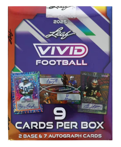 2025 Leaf Vivid NFL Football Hobby Box