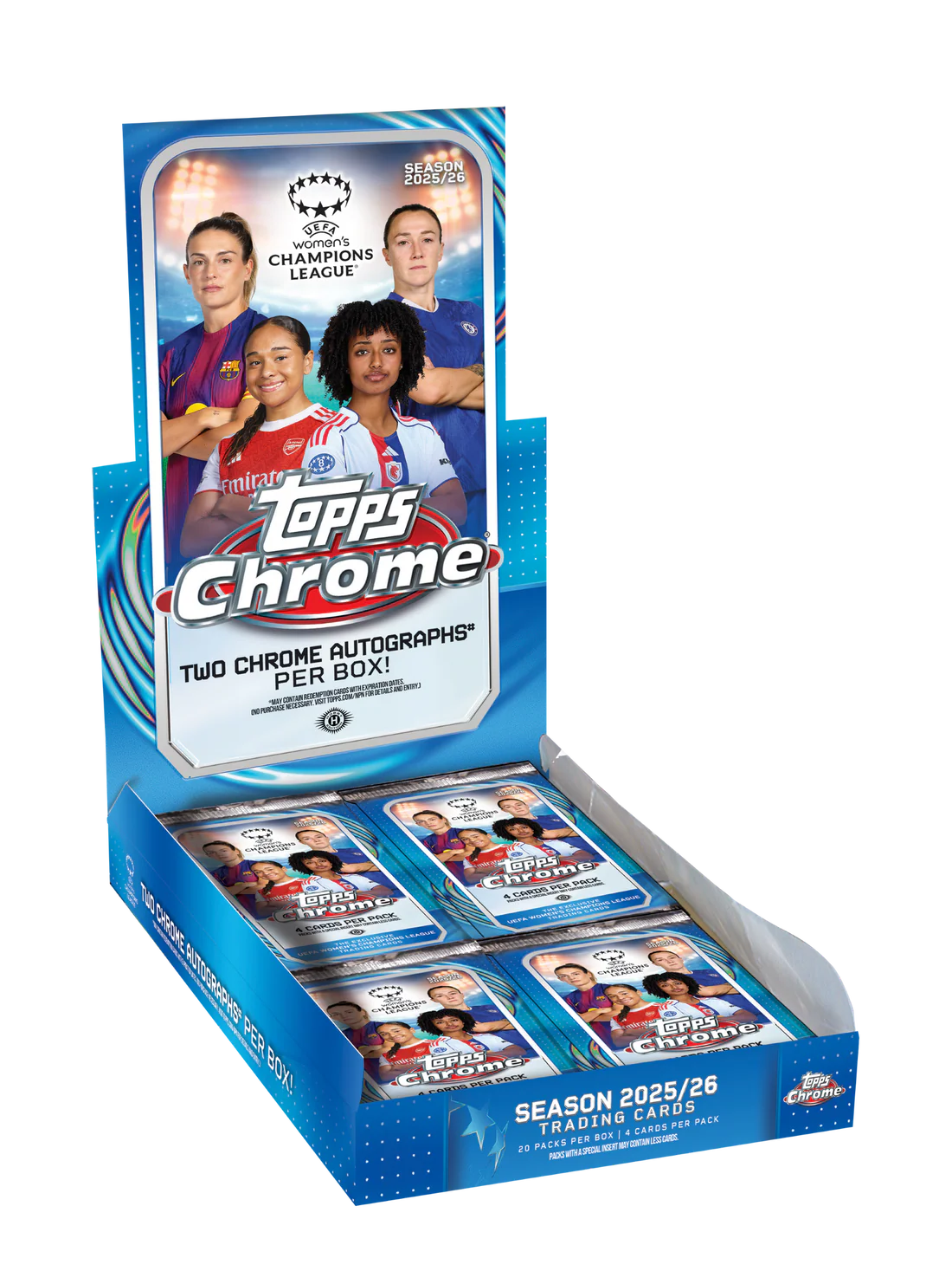 2025-26 Topps Chrome Women's Champions League Soccer Hobby Box