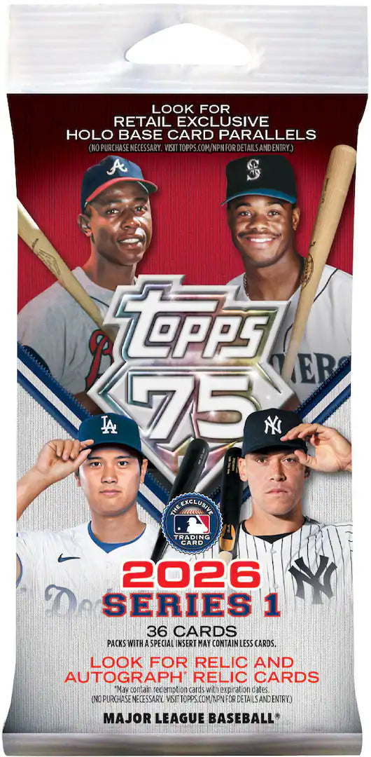 2026 Topps Series 1 MLB Baseball Fat Pack (36 Cards)