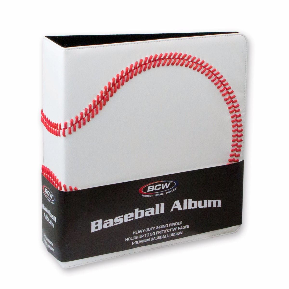 BCW - 3 Inch Baseball Collectors Album Premium White Binder