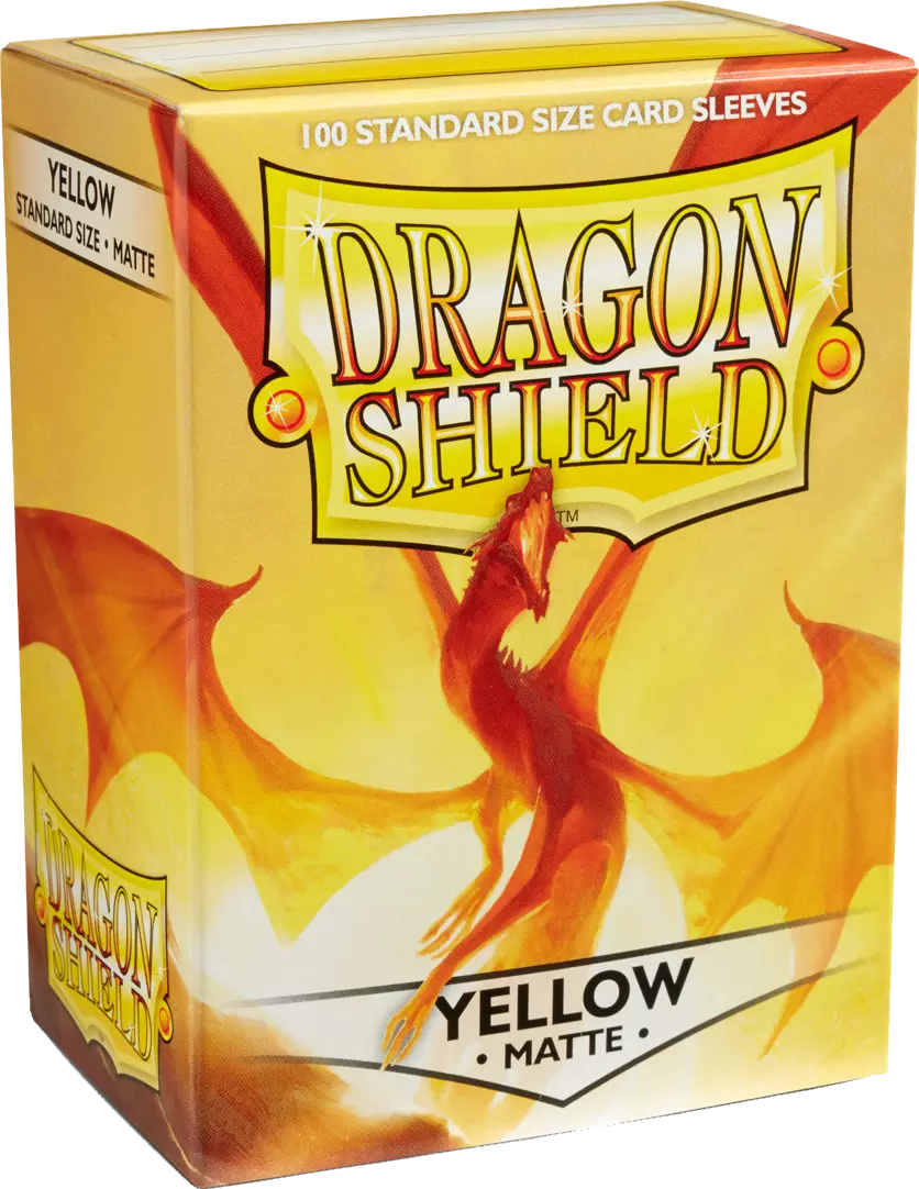 Dragon Shield - 100 Standard Sleeves - Matte Yellow