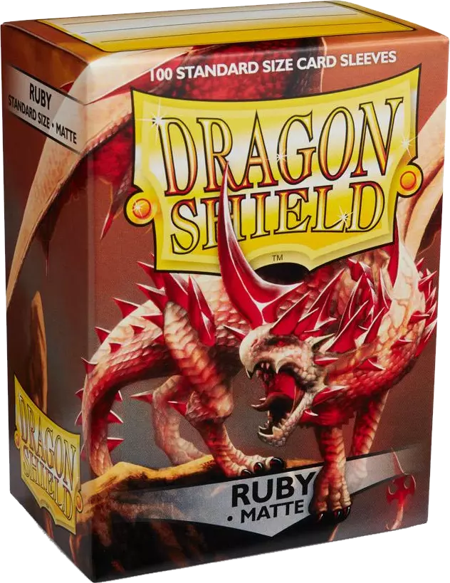 Dragon Shield - 100 Standard Sleeves - Ruby Matte