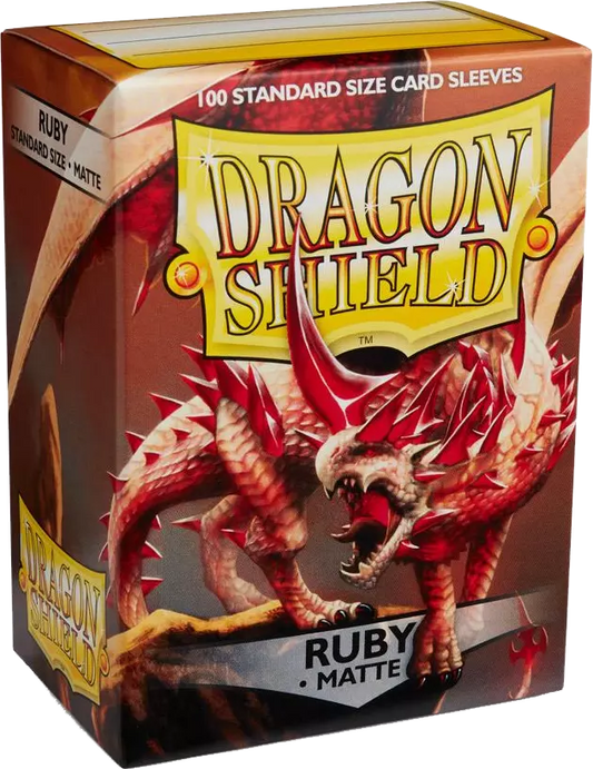 Dragon Shield - 100 Standard Sleeves - Ruby Matte