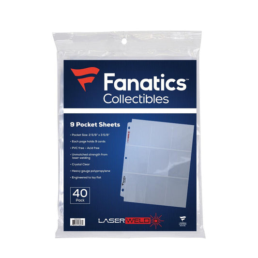 Fanatics 9 Pocket Page Laser Weld 40 Pack