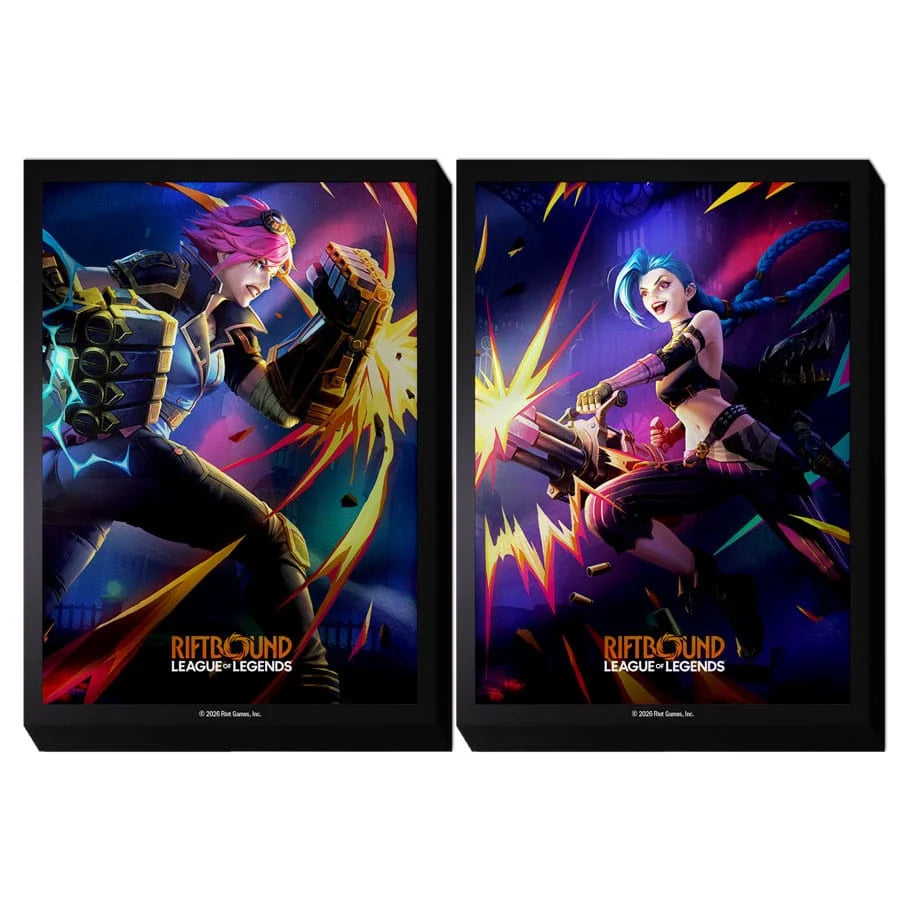Riftbound - League Of Legends - 100 Art Sleeves - Vi Vs Jinx