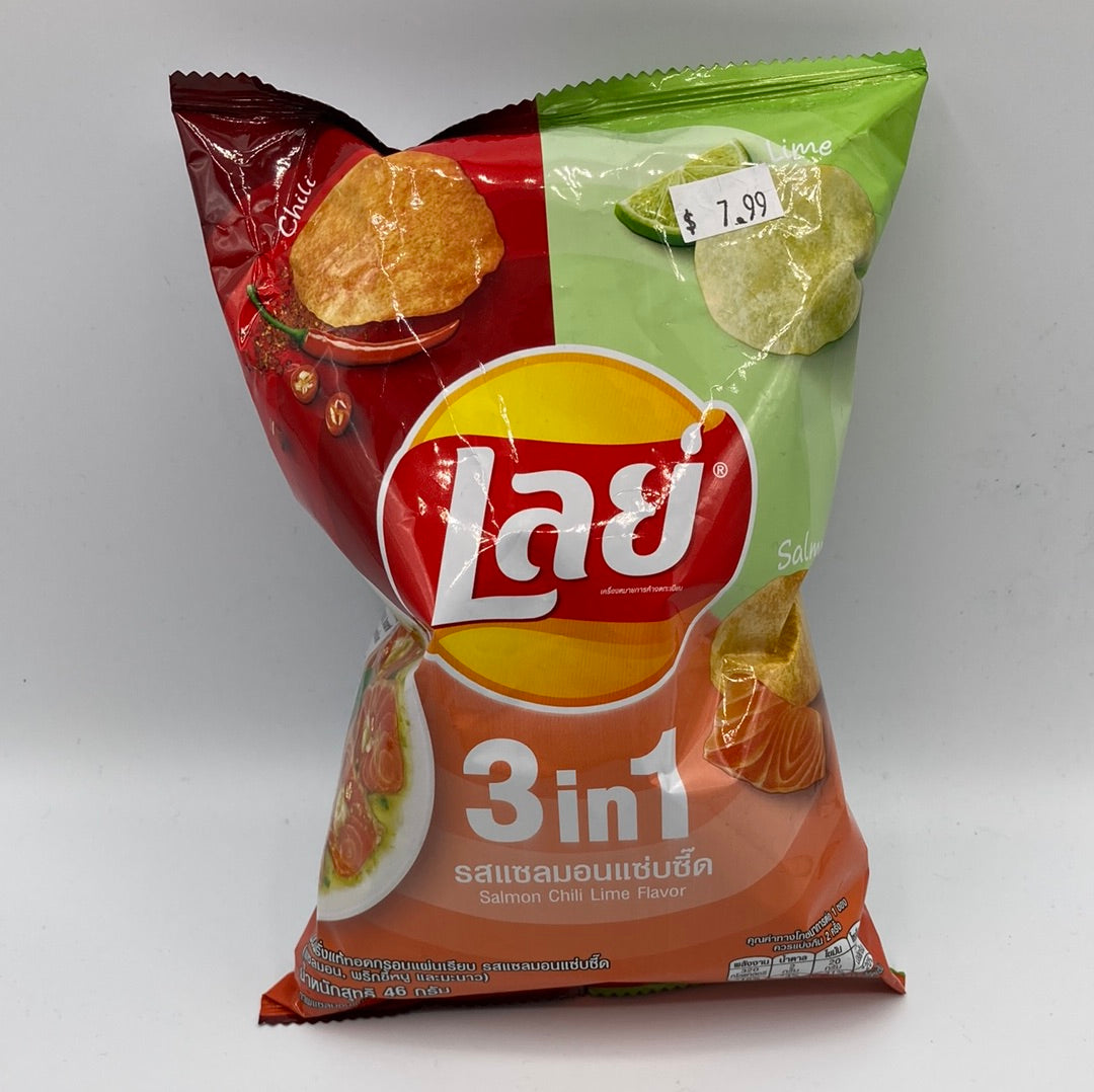 Exotic Lays Salmon Chili Lime Chips