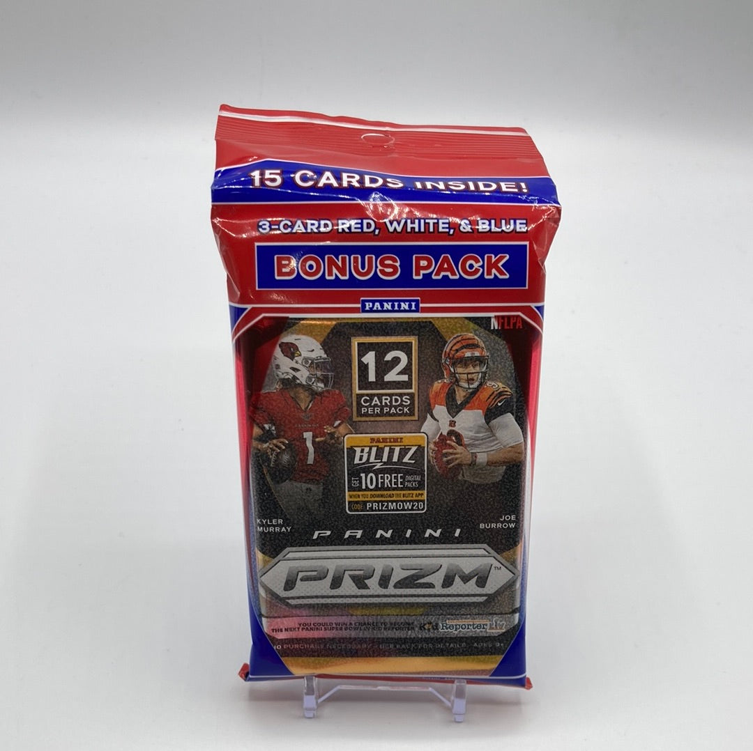 2020 NFL Panini Prizm Football Cello Pack (Red White Blue)