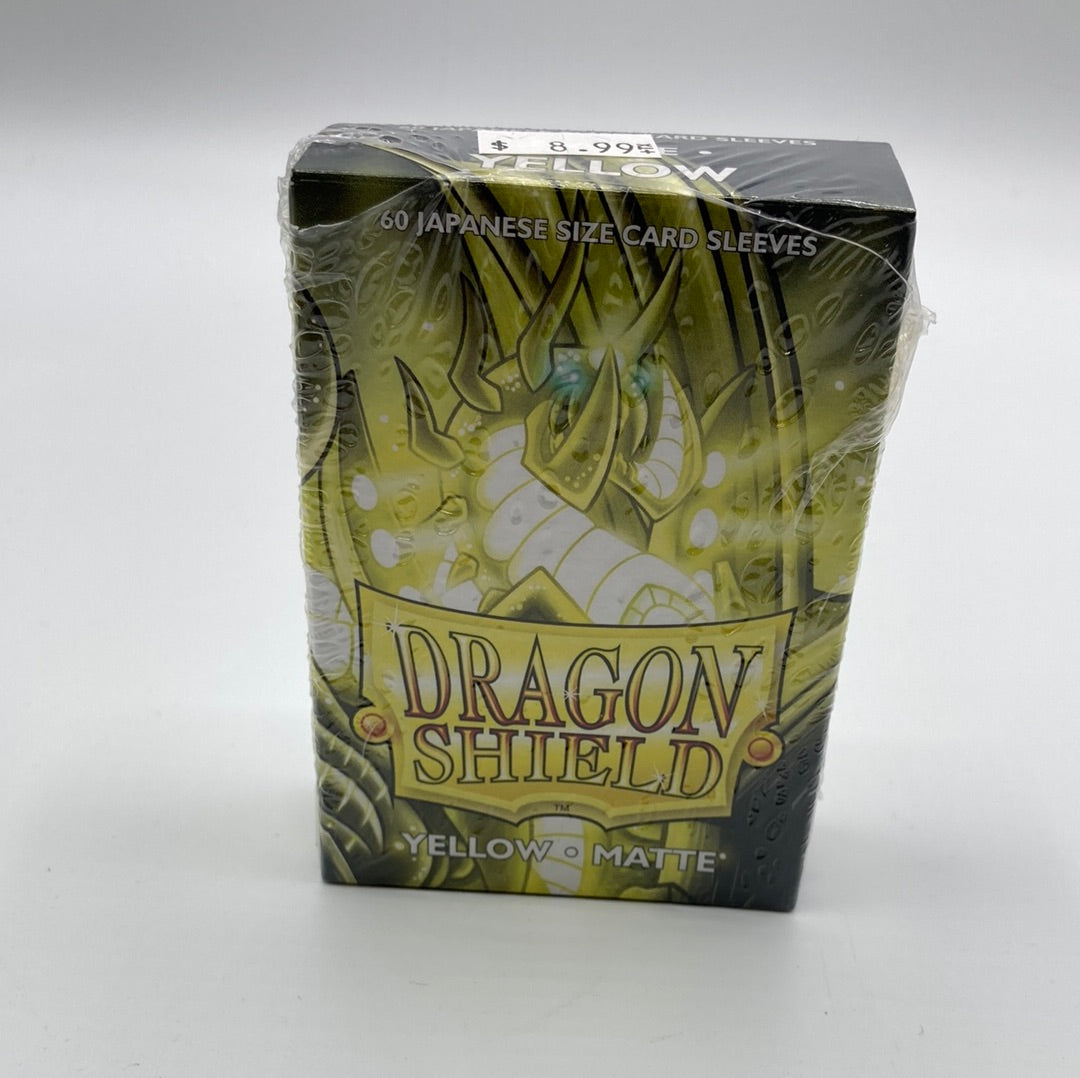 Dragon Shield-60 Japanese Size Card Sleeves-Yellow Matte