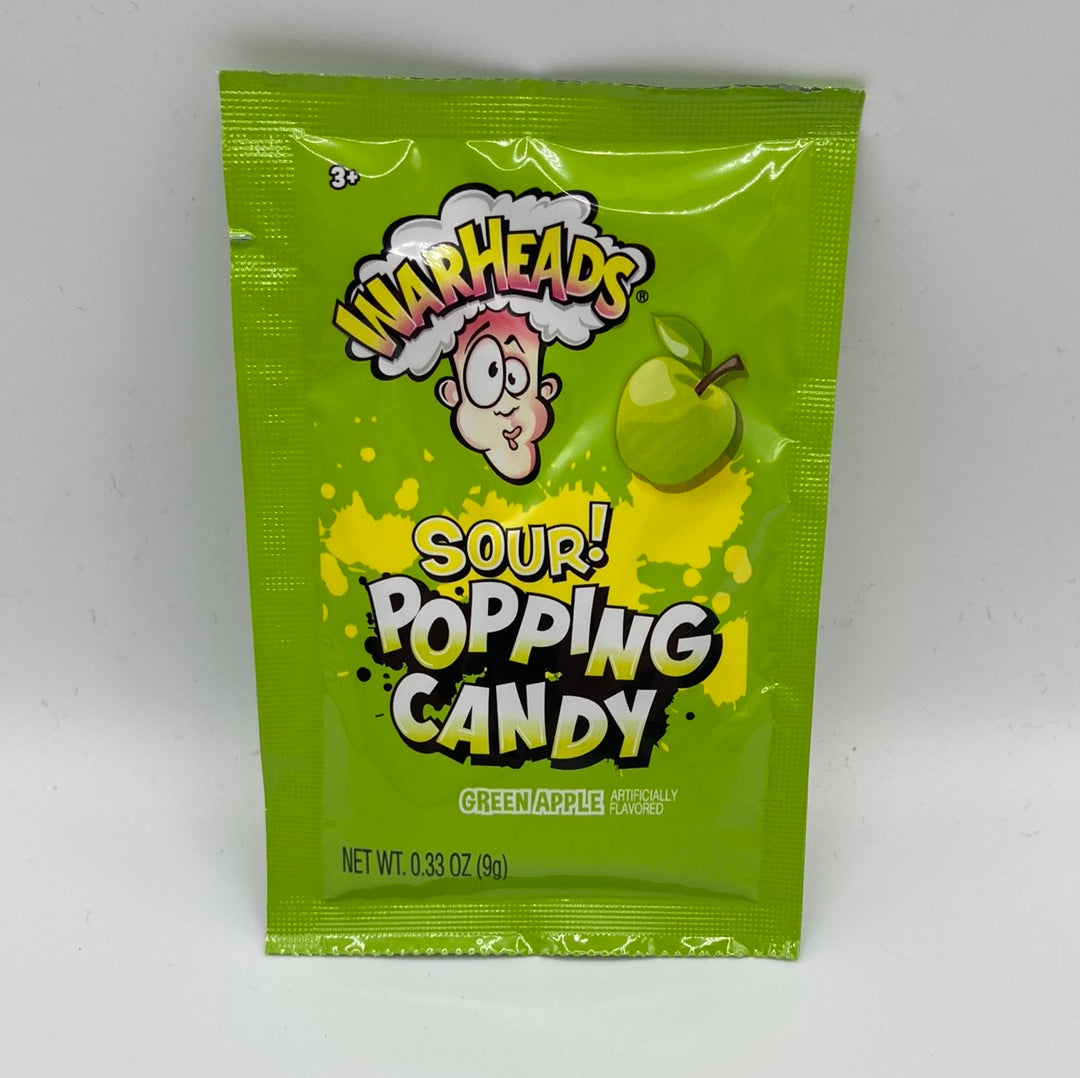 Green Apple Warheads Pop Rocks