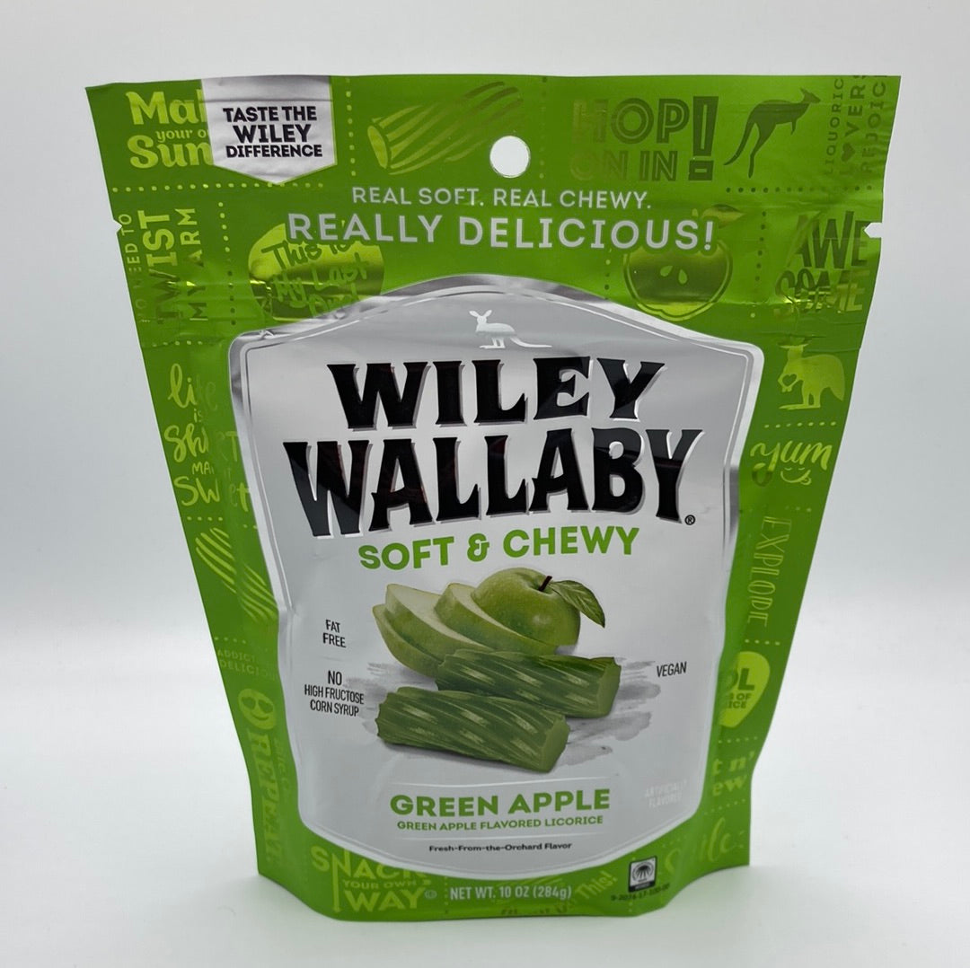 Wiley Wallaby Soft and Chewy Green Apple Licorice