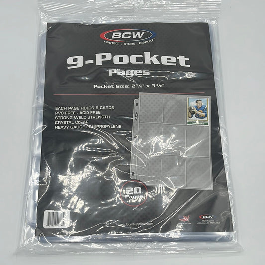 BCW-9 Pocket Pages-20 Ct Pages in Pack