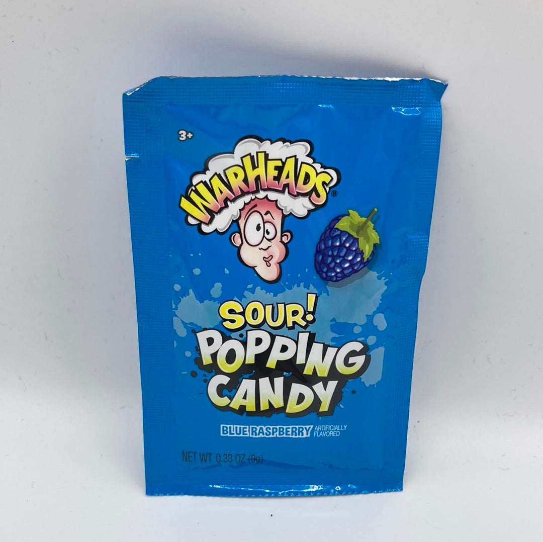 Blue Raspberry Warheads Pop Rocks