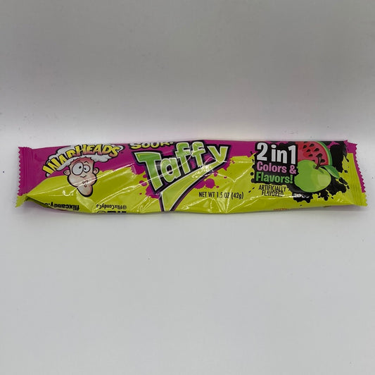 Warheads Sour Taffy Watermelon Green Apple