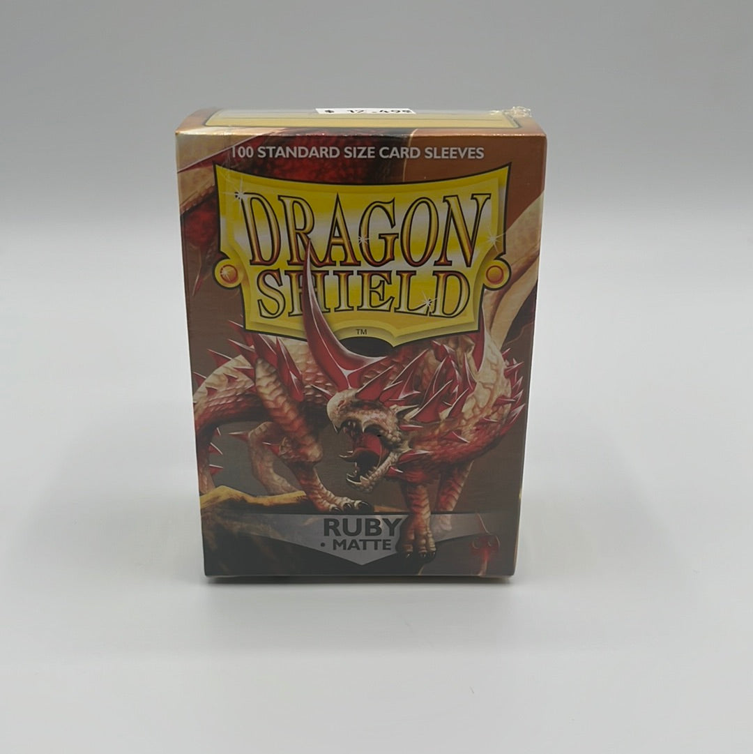 Dragon Shield - 100 Standard Sleeves - Ruby Matte