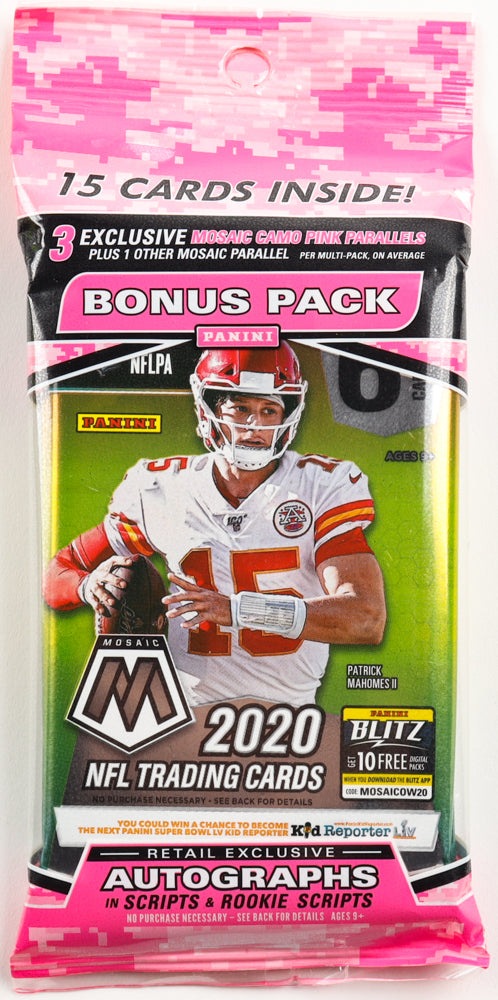 2020 NFL Panini Mosaic Football Cello Pack