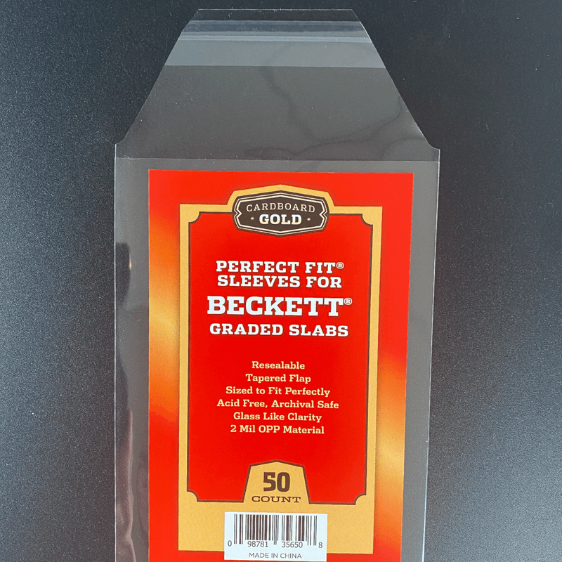 Cardboard Gold - Perfect Fit Sleeves for Beckett Graded Slabs - 50ct