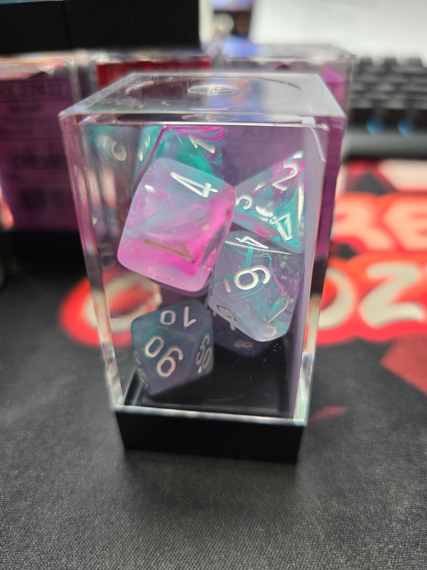 Chessex-Polyhedral 7-Die Set-Nebula-Wisteria/White