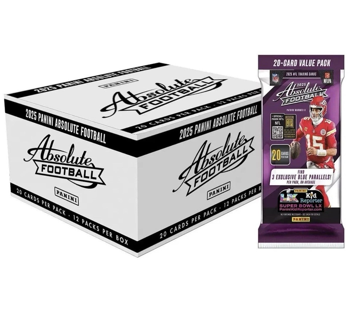 2025-26 Panini Absolute NFL Football Fat Pack Sealed Box (12 Packs)