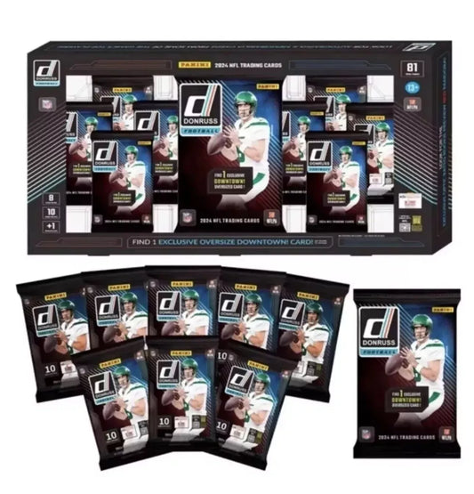 2024 Panini Donruss NFL Football Trading Card Bundle 1 Oversized Downtown Card Per Box