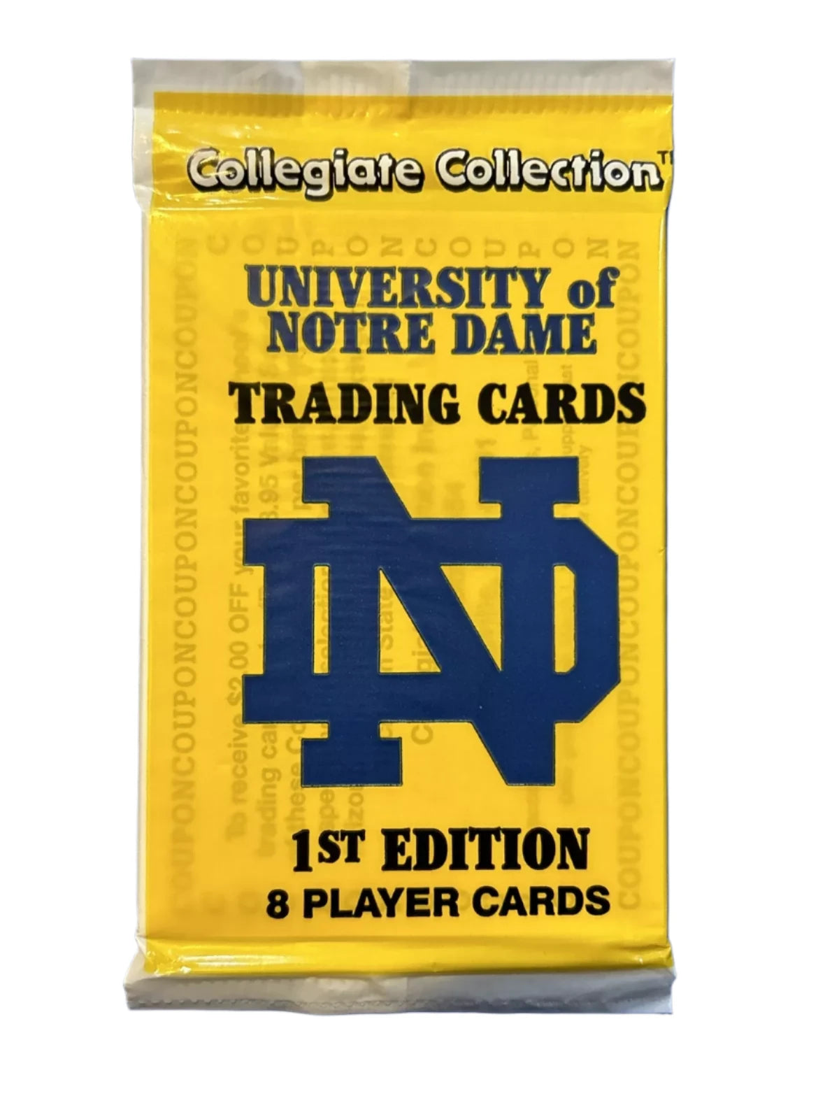 1990 Collegiate Collection University of Notre Dame Football 1st Edition Pack