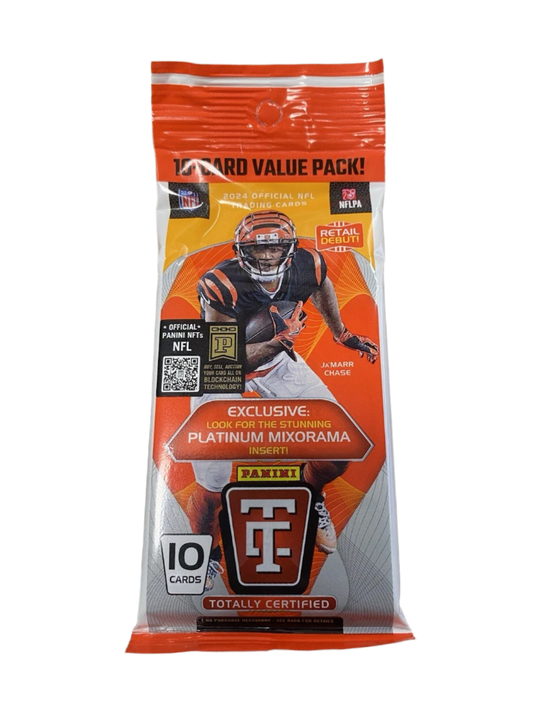 2024 Panini Totally Certified NFL Football 10 Card Value Pack