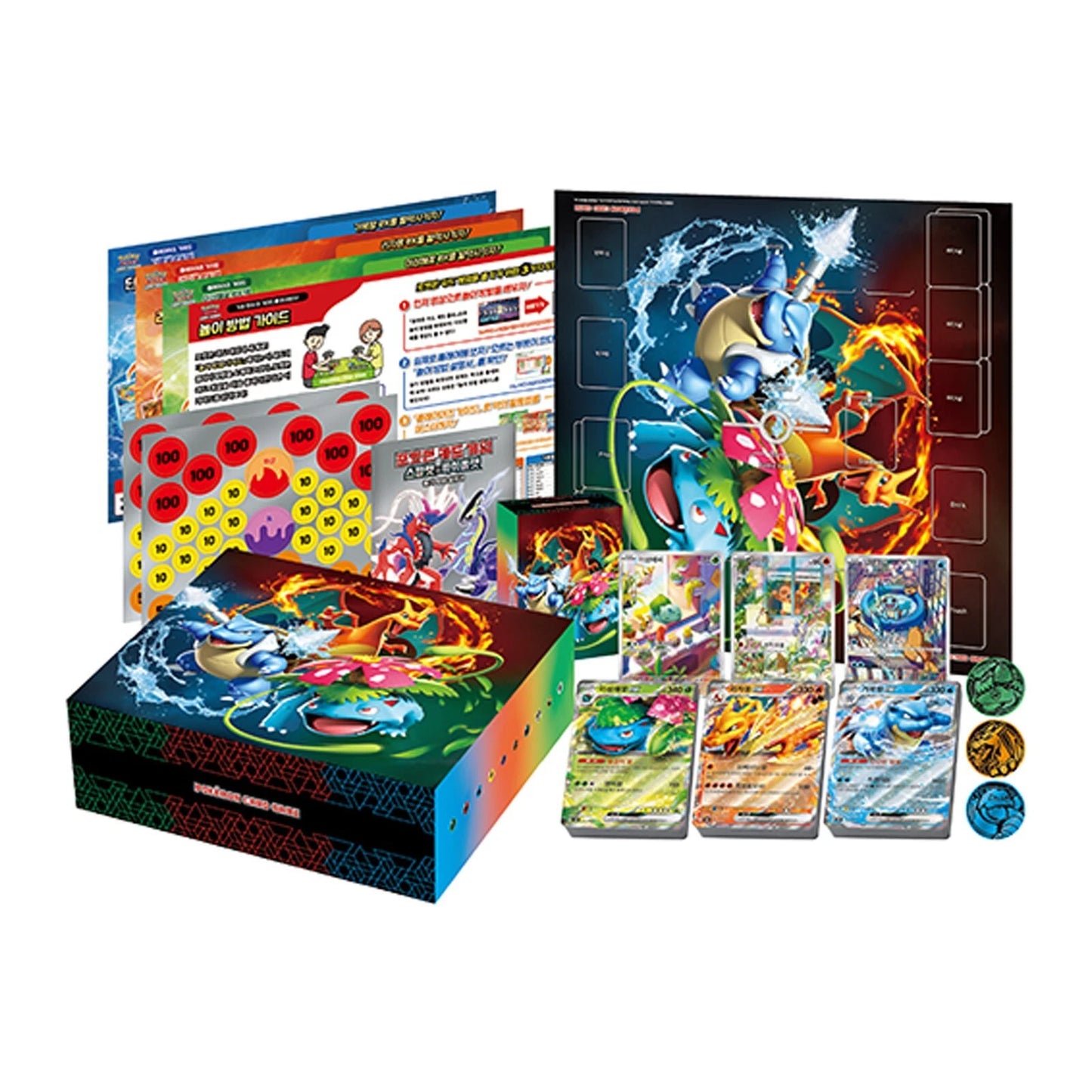 Pokemon - Venusaur, Charizard & Blastoise Special Deck Set EX - Korean