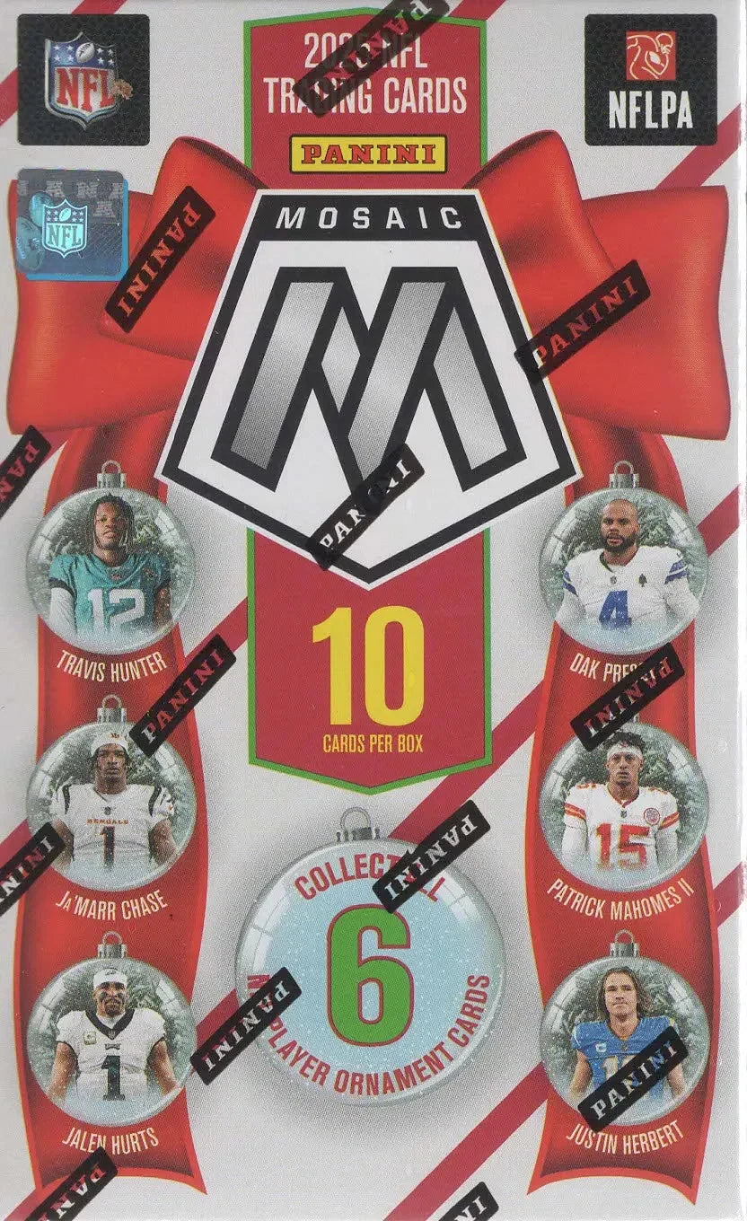 2025 Panini Mosaic NFL Football Holiday Ornament Box