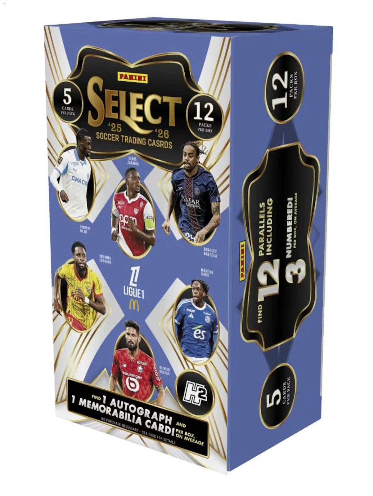 2025-26 Panini Select Ligue 1 Hybrid H2 Soccer Hobby Box