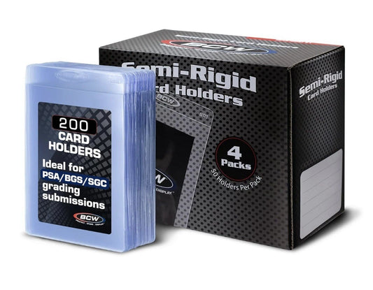 BCW - Semi Rigid Card Holders #1 - 200CT - 4 Packs Of 50