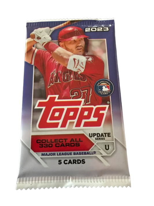 2023-24 Topps Update Series MLB Baseball Retail Pack (5 Cards)
