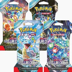 Pokemon - Scarlet and Violet - Stellar Crown - SV07 - Sleeved Booster Pack - Styles Vary