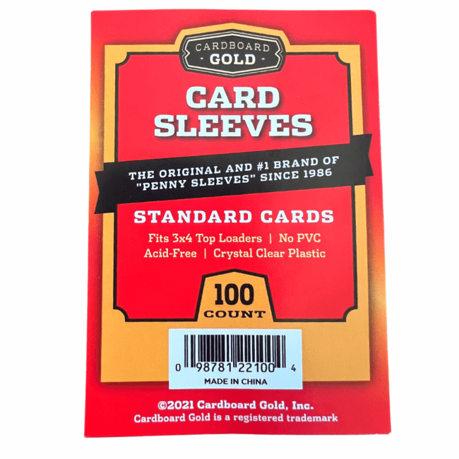Cardboard Gold - Standard Card Sleeves - 2 5/8" x 3 5/8" - 100ct