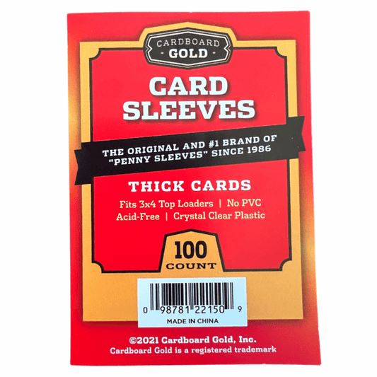 Cardboard Gold - Thick Card Sleeves - 2.75" x 3.75" - 100ct